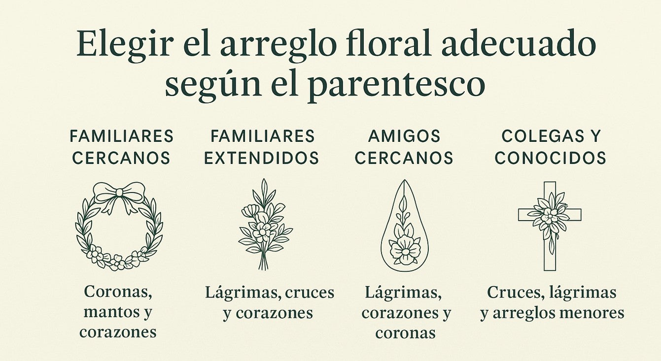 Elige el Arreglo Floral de Condolencias Adecuado Según el Parentesco | MEMORIAL